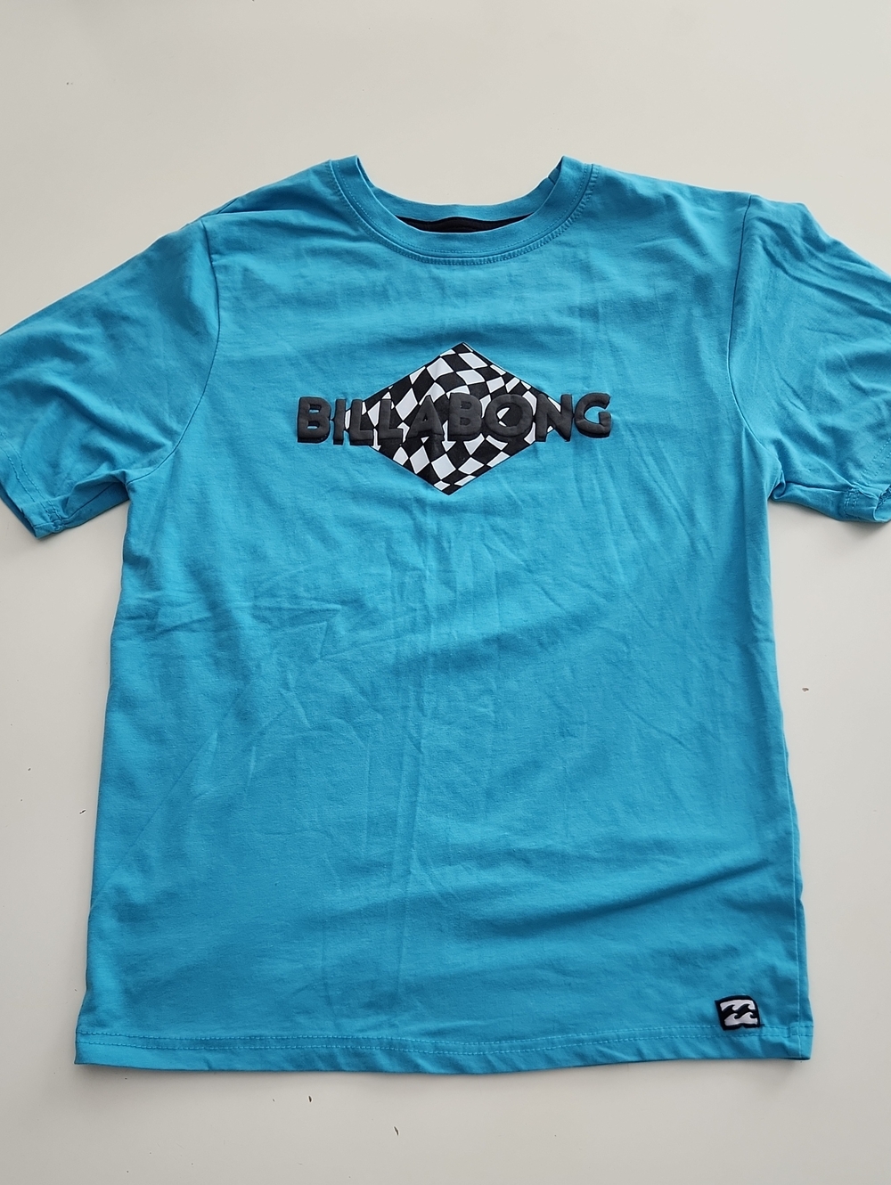 Billabong Checkerboard Graphic Tee Blue Small